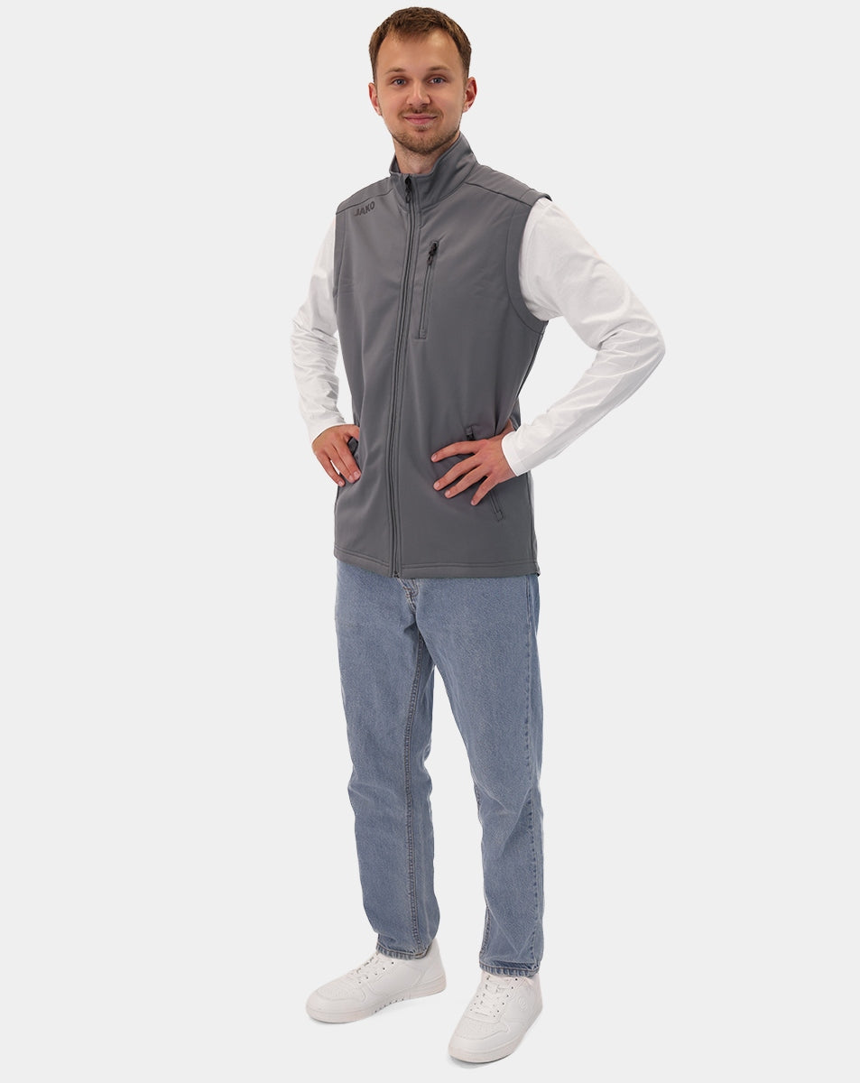 JAKO Softshellweste Premium steingrau