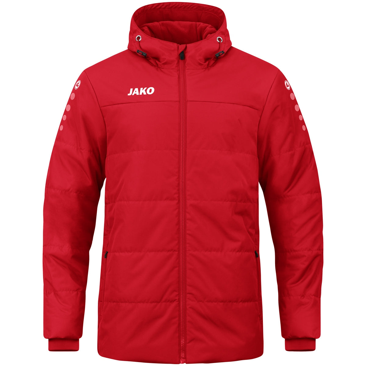 JAKO Coachjacke Team mit Kapuze rot