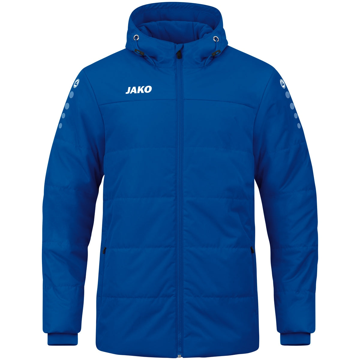 JAKO Coachjacke Team mit Kapuze royal