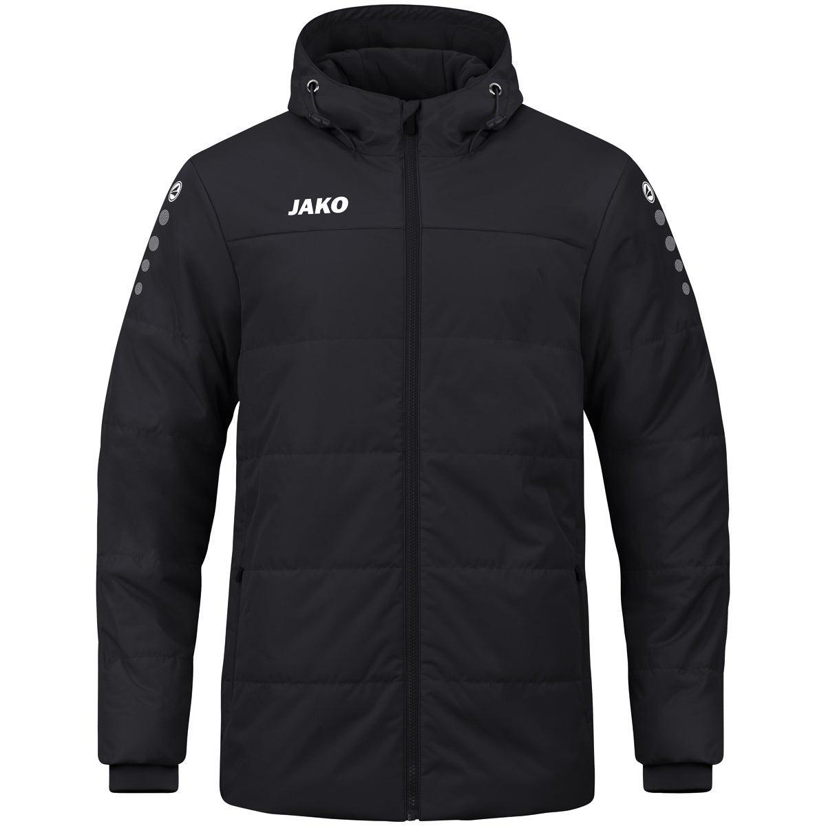 JAKO Coachjacke Team mit Kapuze schwarz