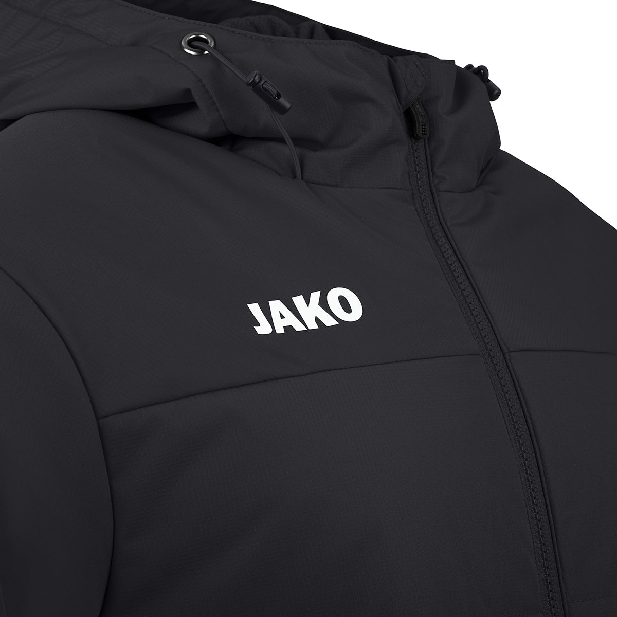 JAKO Coachjacke Team mit Kapuze schwarz