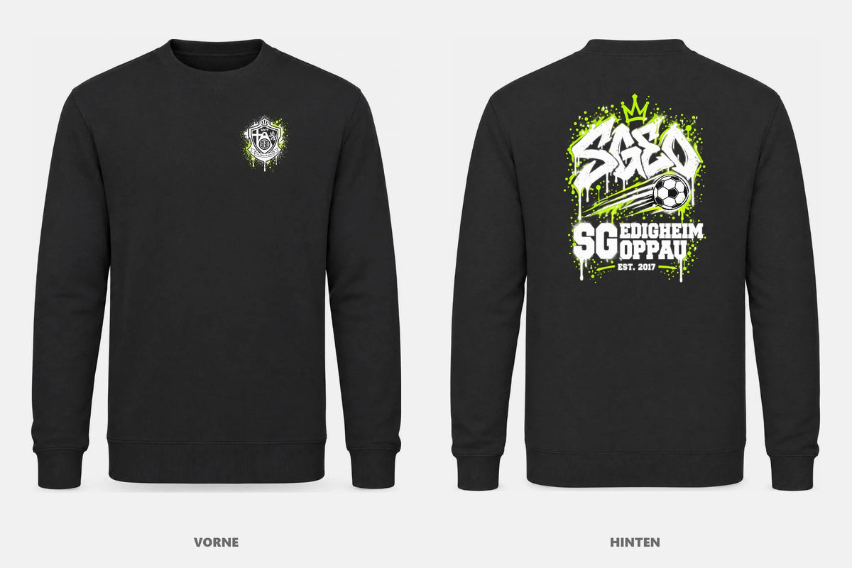 SG Edigheim-Oppau Sweatshirt Motiv Graffiti – vorne und hinten