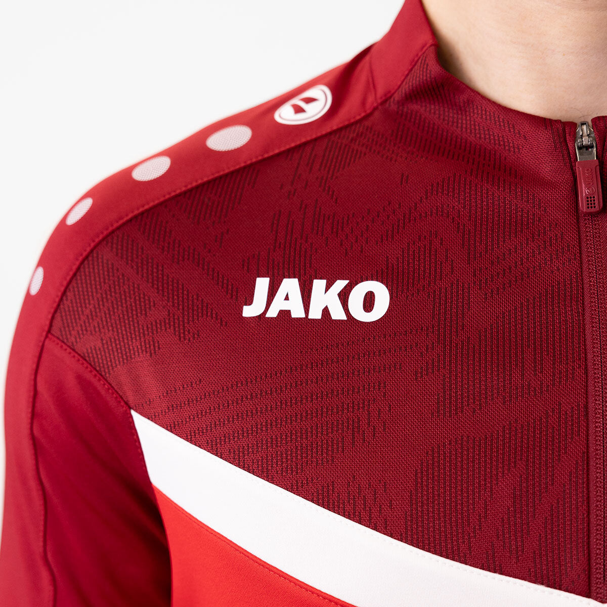 JAKO Ziptop Iconic 8624 rot/weinrot