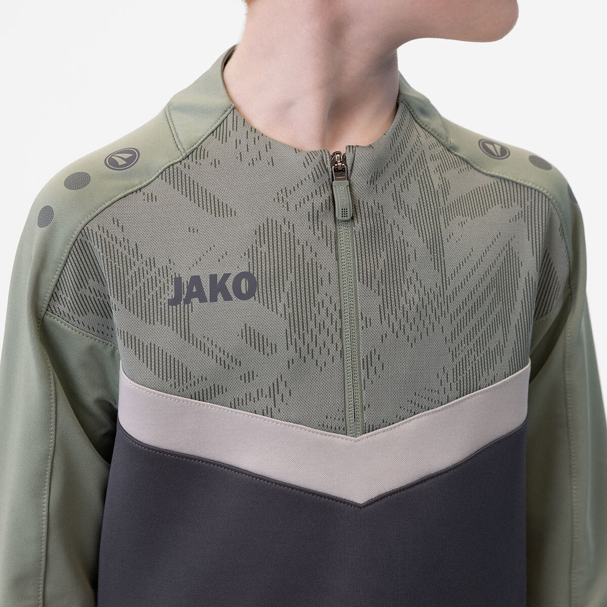 JAKO Ziptop Iconic 8624 anthra light/mintgrün/soft grey