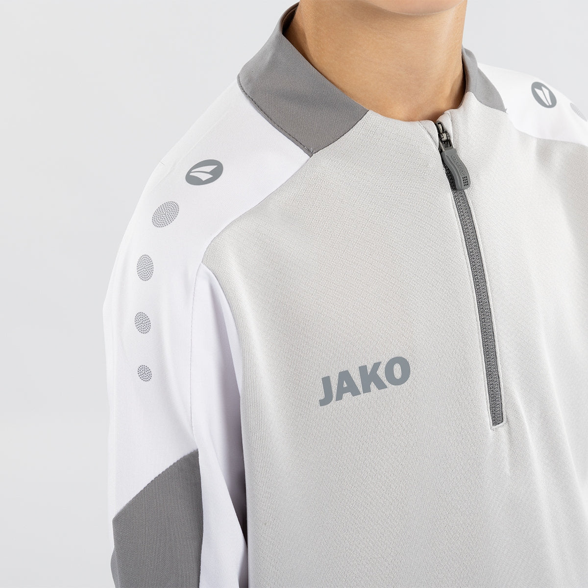 JAKO Ziptop Dynamic hellgrau/weiß/grau