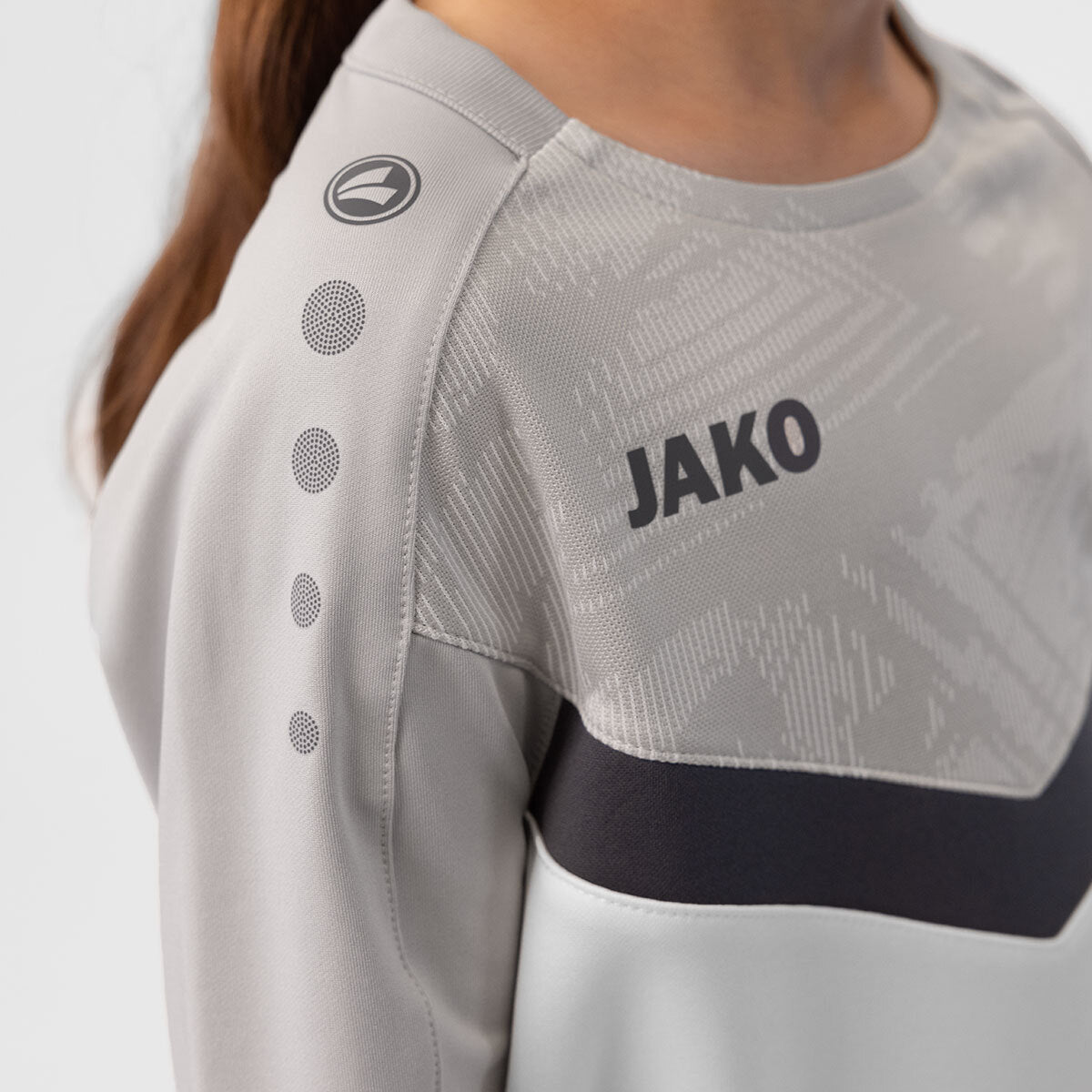 JAKO Sweat Iconic 8824 weiß/soft grey/anthra light
