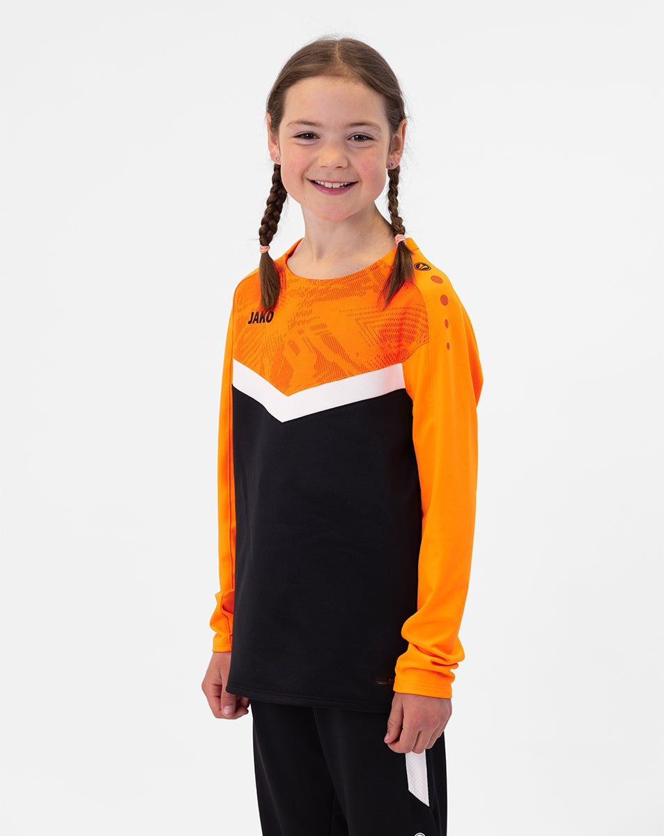 JAKO Sweat Iconic 8824 schwarz/neonorange