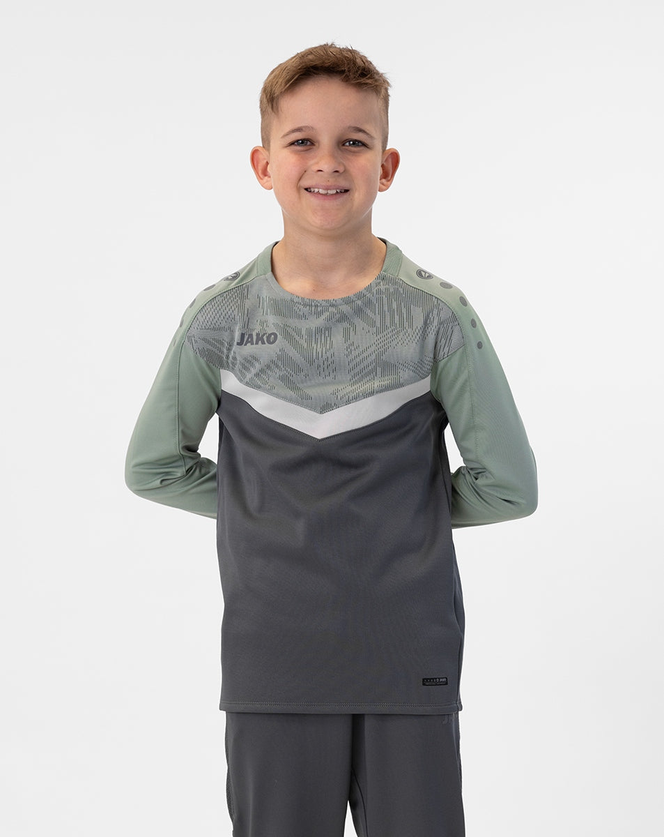 JAKO Sweat Iconic 8824 anthra light/mintgrün/soft grey