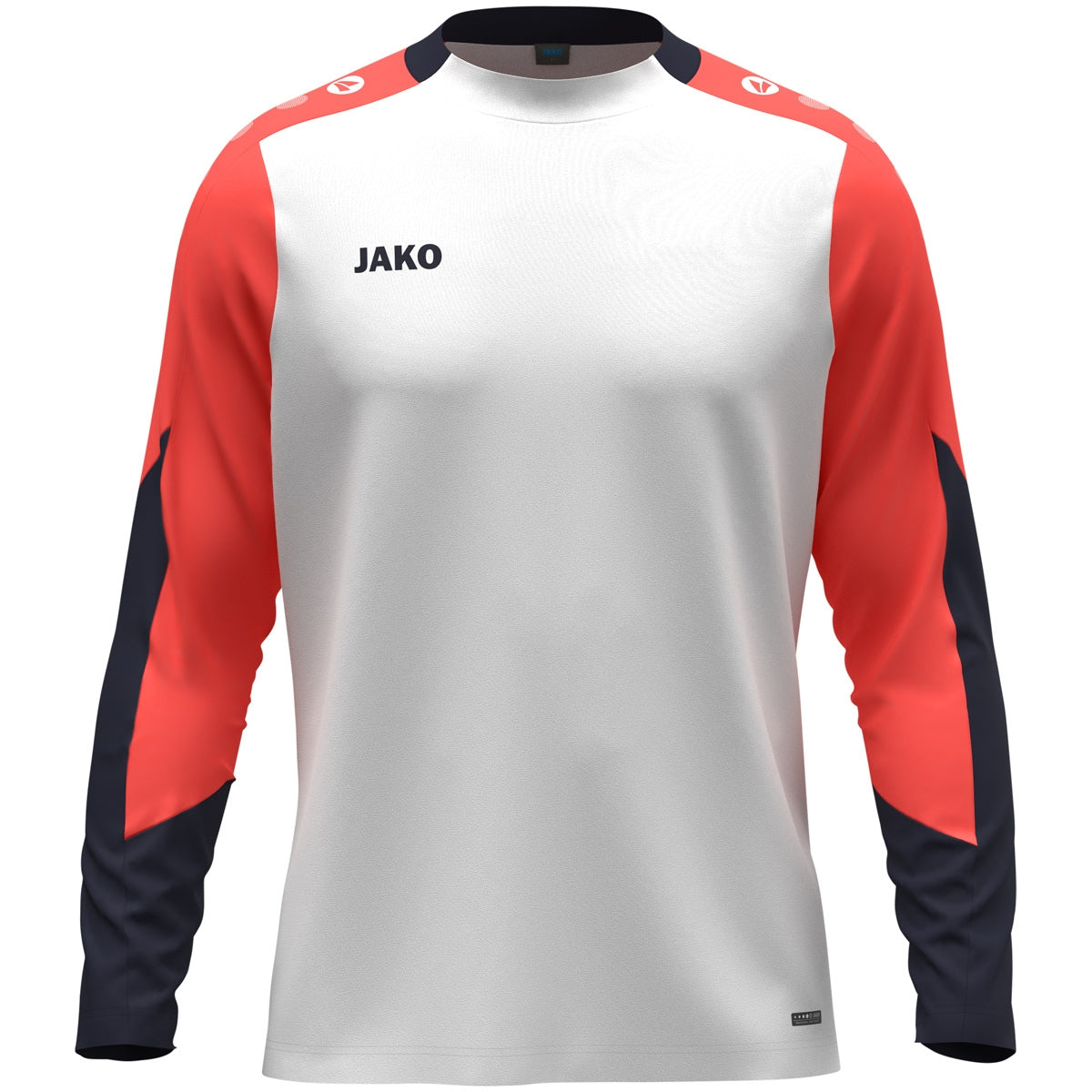 JAKO Longsleeve Dynamic weiß/coral/marine