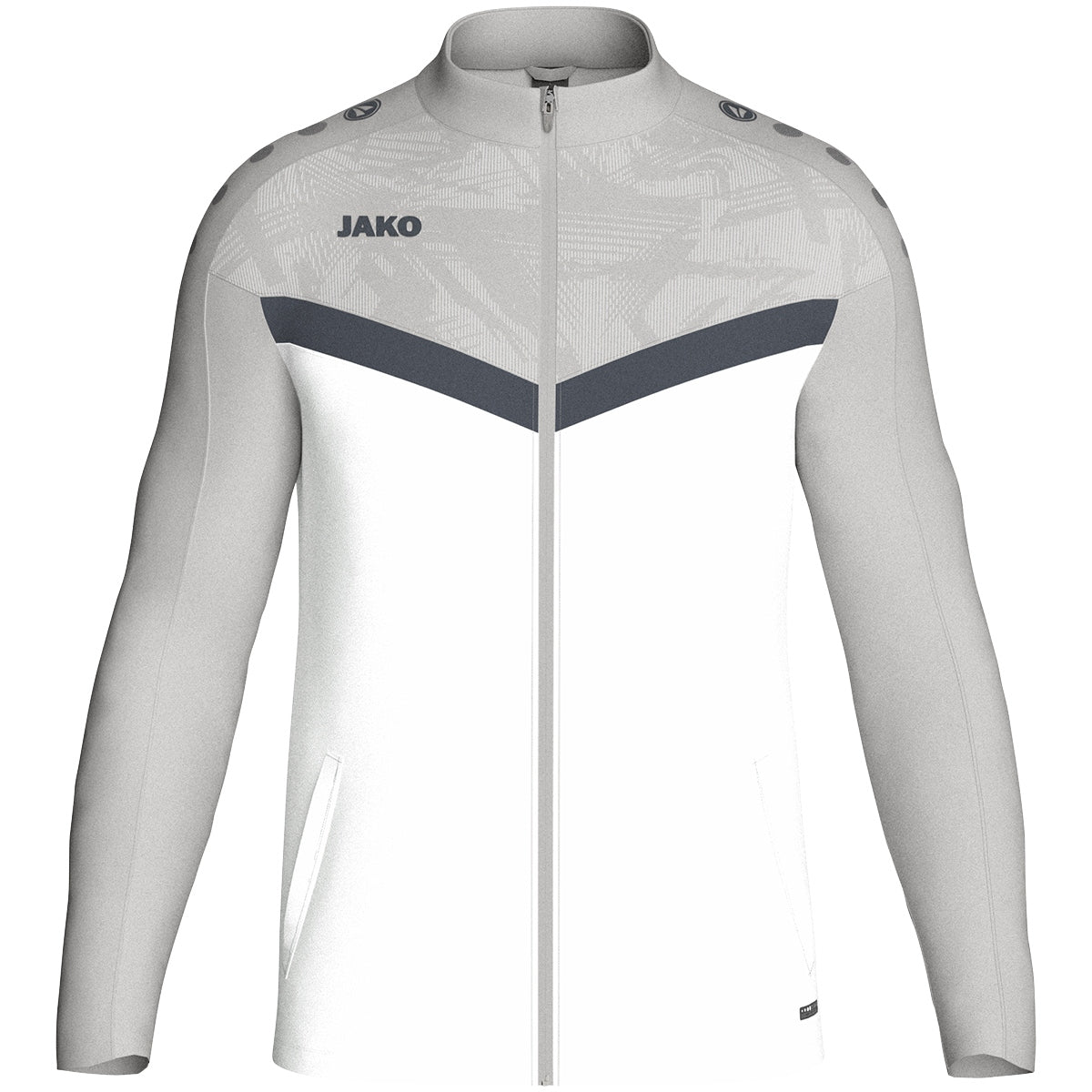 JAKO Polyesterjacke Iconic 9324 weiß/soft grey/anthra light