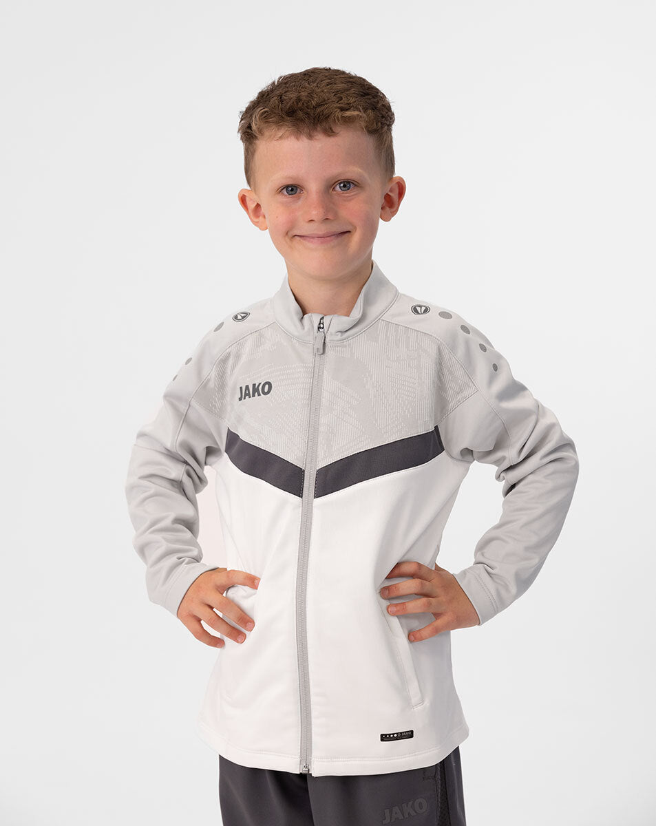 JAKO Polyesterjacke Iconic 9324 weiß/soft grey/anthra light