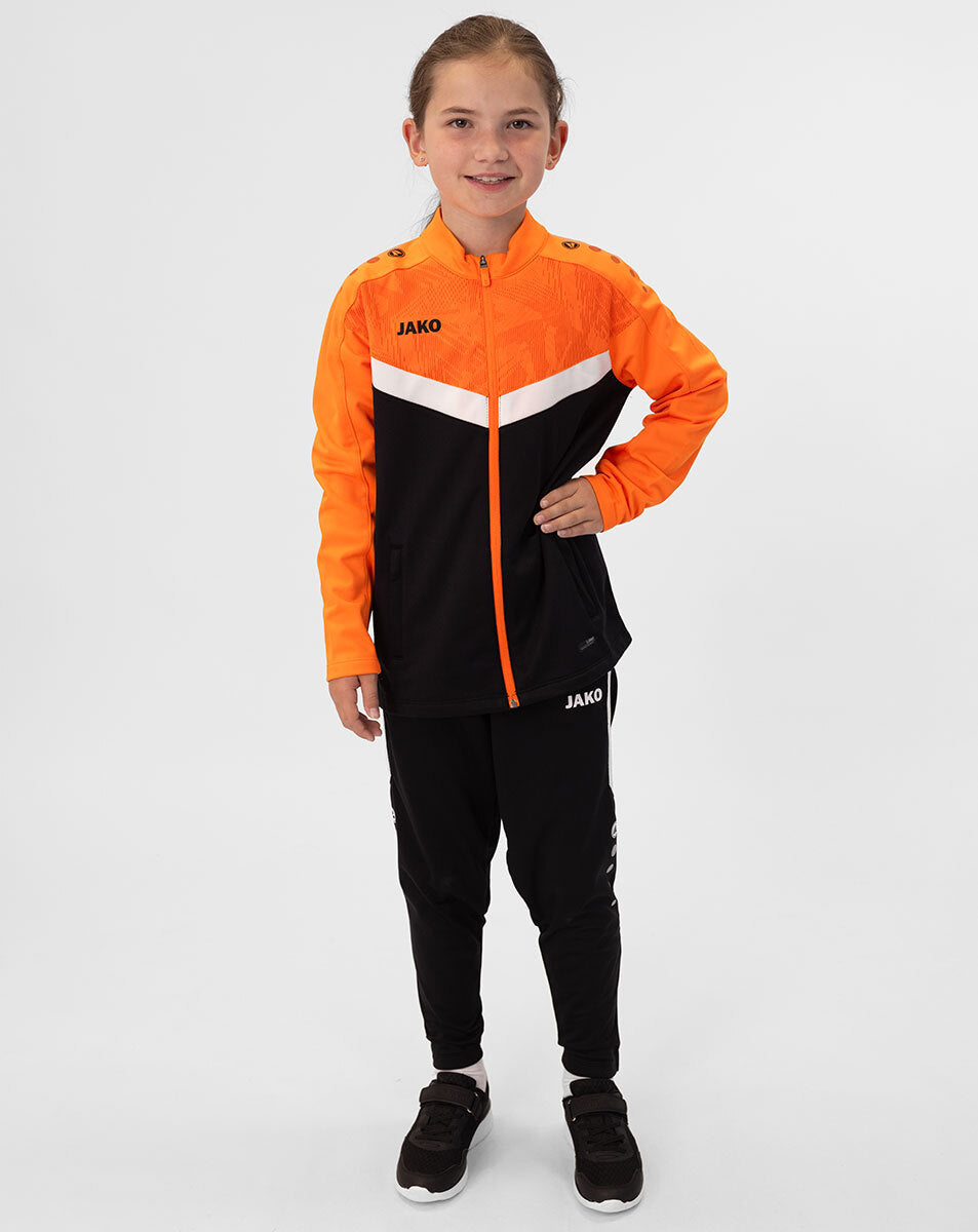 JAKO Polyesterjacke Iconic 9324 schwarz/neonorange