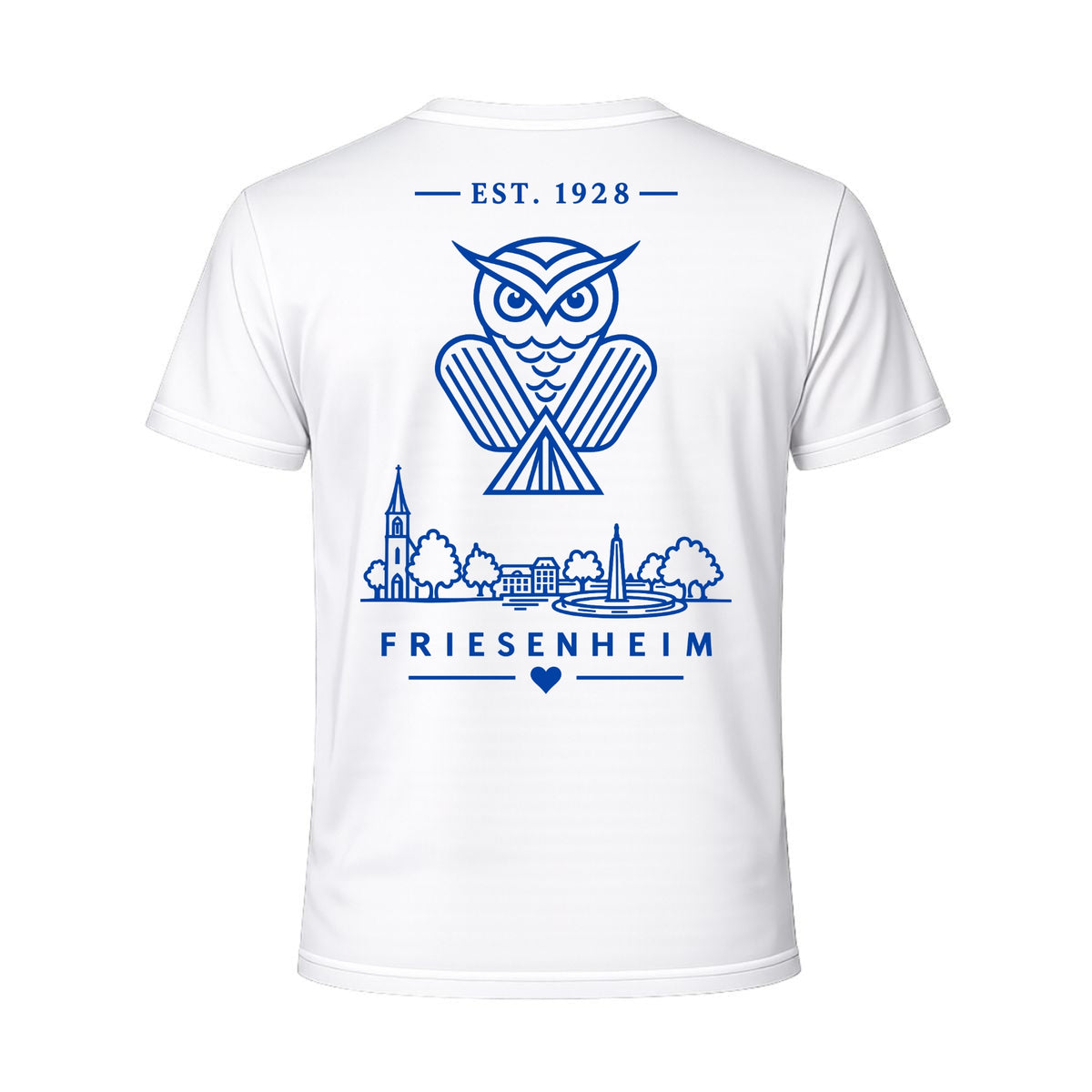 KG Eule 1928 T‑Shirt SOL'S Imperial 11500 – weiß – Rückseite