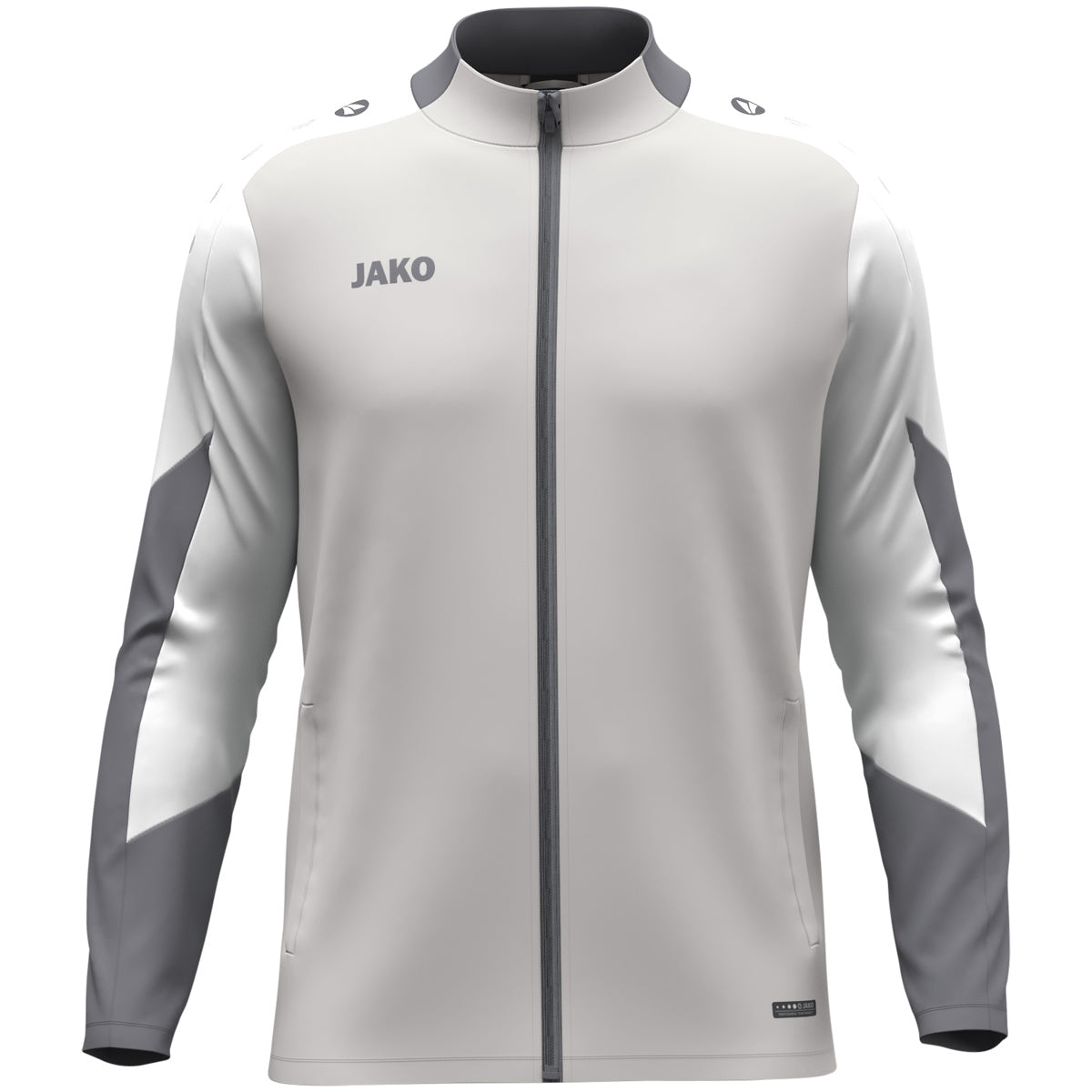 JAKO Polyesterjacke Dynamic hellgrau/weiß/grau