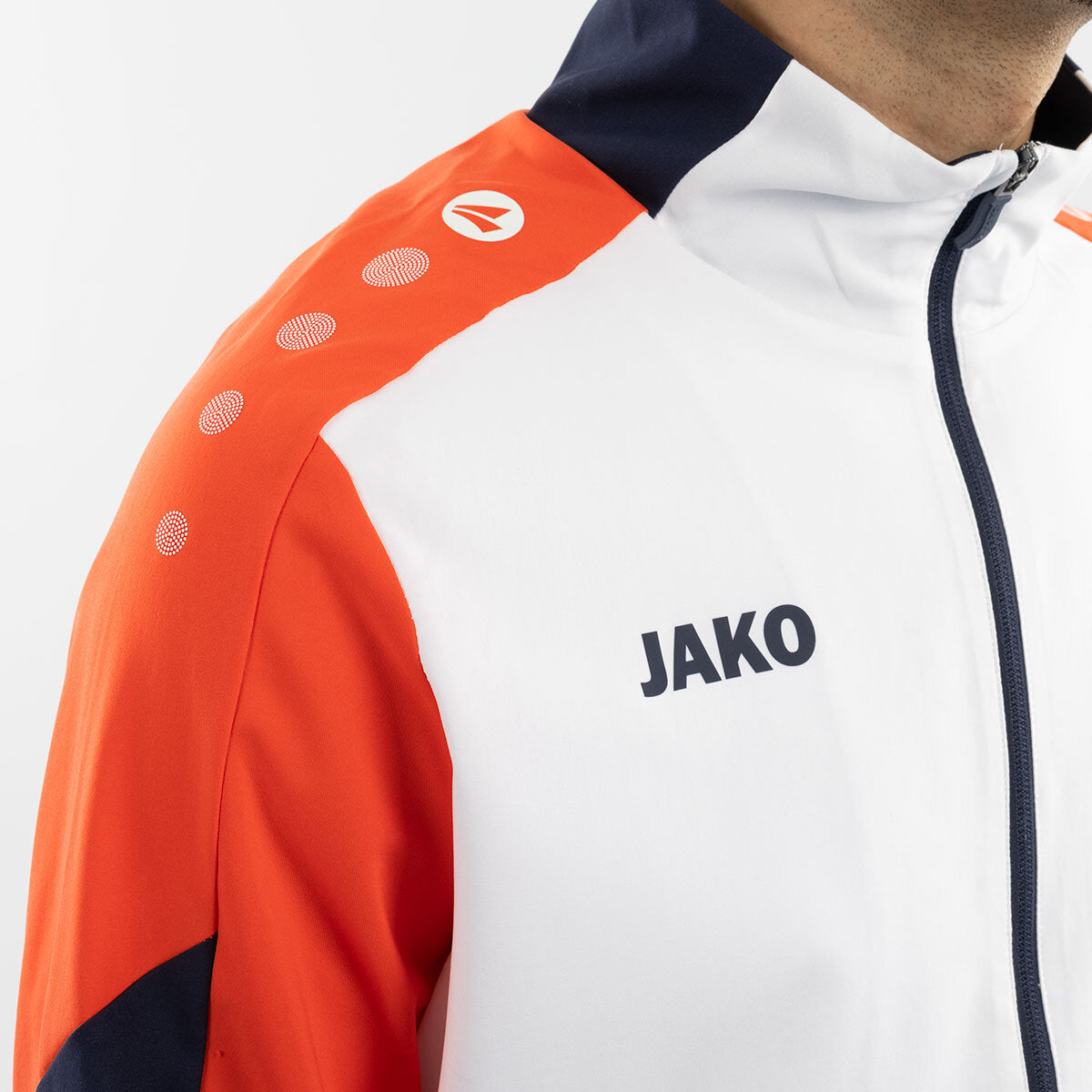 JAKO Webjacke Dynamic weiß/coral/marine