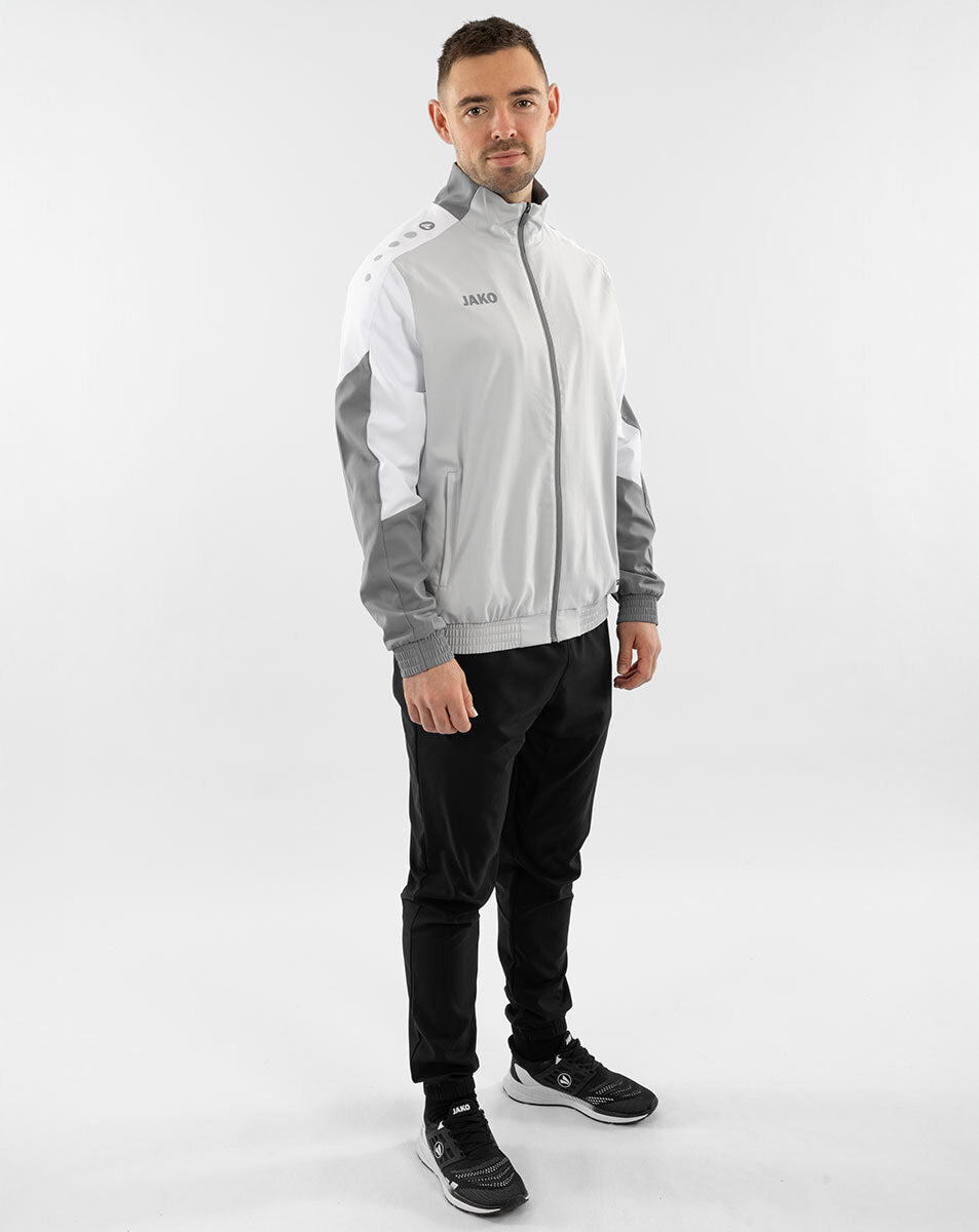 JAKO Webjacke Dynamic hellgrau/weiß/grau