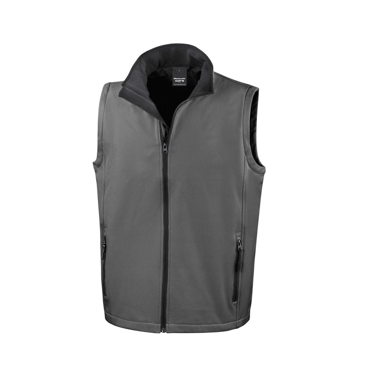 Softshell Bodywarmer Result Charcoal/Schwarz Vorderseite