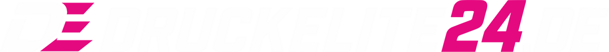 Druckelite24 Logo weiß auf transparentem Hintergrund