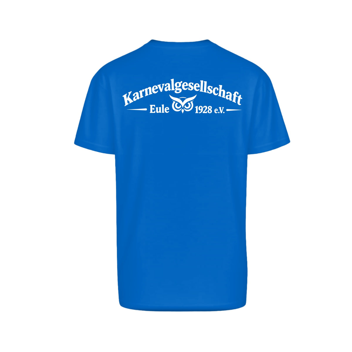 KG Eule Basic T-Shirt BYB Oversized – Intense Blue – Rückseite
