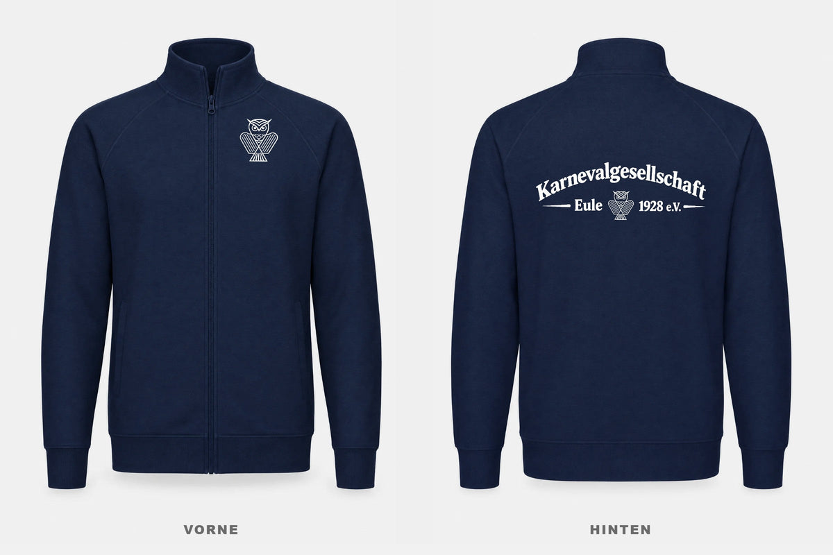 KG Eule 1928 Sweatjacke Navy vorne und hinten