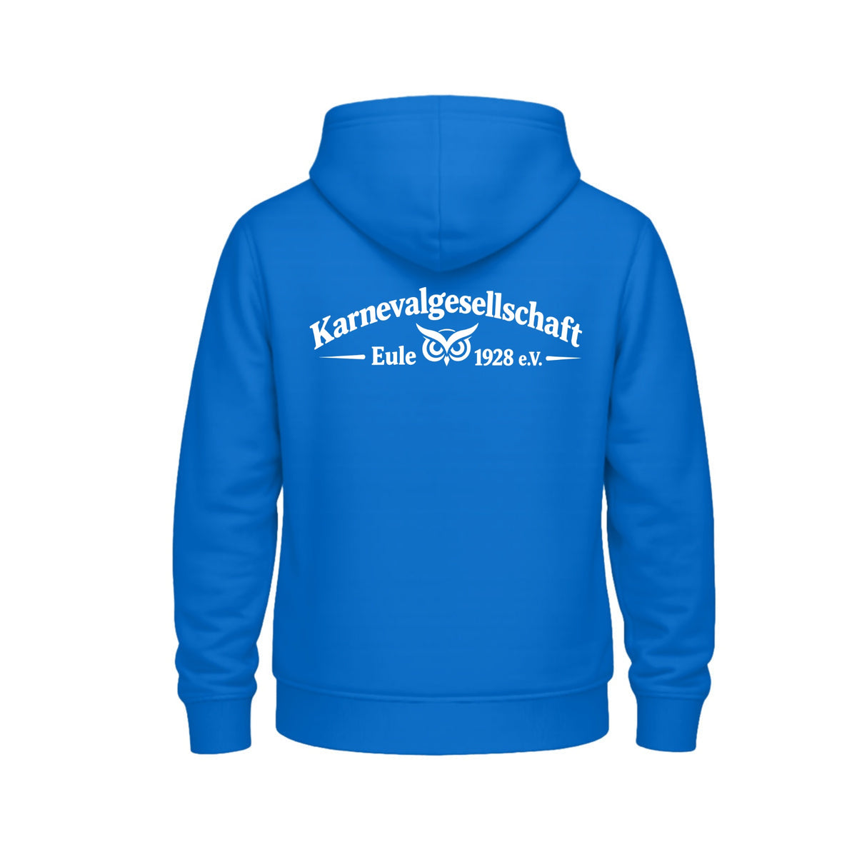 KG Eule Basic Hoodiejacke Heavy BYB – Intense Blue – Rückseite