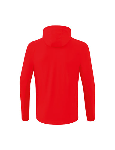 ERIMA LIGA STAR Trainingsjacke mit Kapuze rot/weiß – Rückansicht