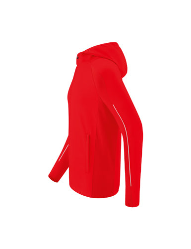 ERIMA LIGA STAR Trainingsjacke mit Kapuze rot/weiß – Seitenansicht