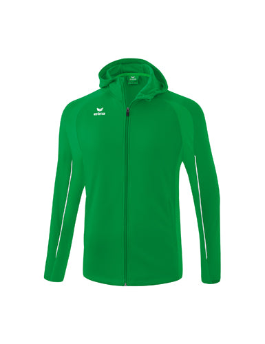 ERIMA LIGA STAR Trainingsjacke mit Kapuze smaragd/weiß – Vorderansicht