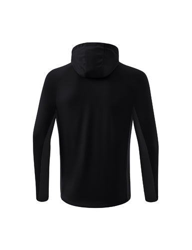 ERIMA LIGA STAR Trainingsjacke mit Kapuze schwarz/weiß – Rückansicht