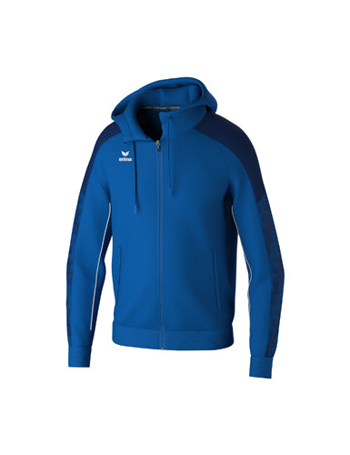 ERIMA EVO STAR Trainingsjacke mit Kapuze new royal/new navy – Vorderansicht