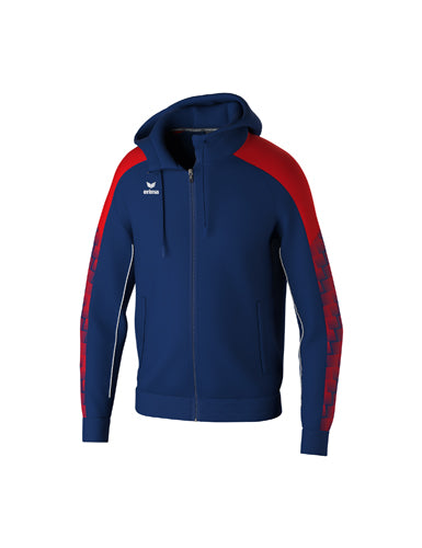 ERIMA EVO STAR Trainingsjacke mit Kapuze new navy/rot – Vorderansicht