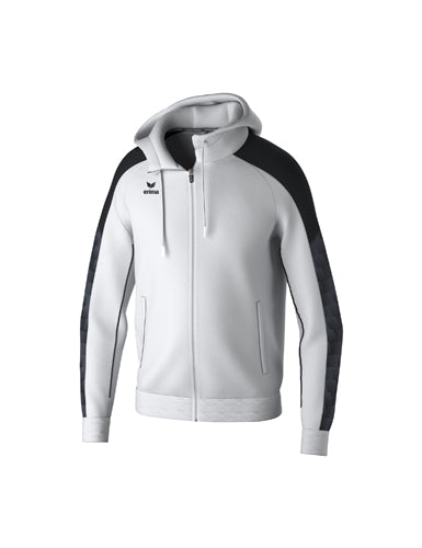 ERIMA EVO STAR Trainingsjacke mit Kapuze weiß/schwarz – Vorderansicht