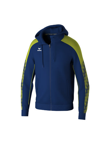 ERIMA EVO STAR Trainingsjacke mit Kapuze new navy/lime – Vorderansicht