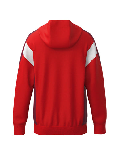 ERIMA CELEBRATE 125 Training Jacket with hood rot/new bordeaux – Rückansicht