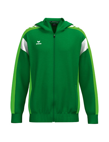 ERIMA CELEBRATE 125 Training Jacket with hood smaragd/green gecko – Vorderansicht