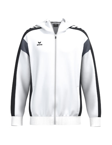 ERIMA CELEBRATE 125 Training Jacket with hood weiß/schwarz – Vorderansicht