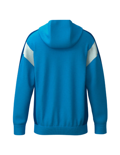 ERIMA CELEBRATE 125 Training Jacket with hood curacao/new royal – Rückansicht