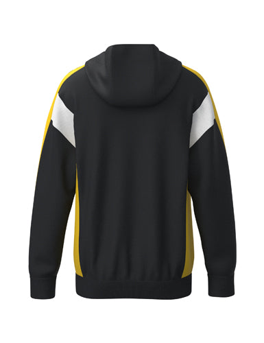 ERIMA CELEBRATE 125 Training Jacket with hood schwarz/gelb – Rückansicht