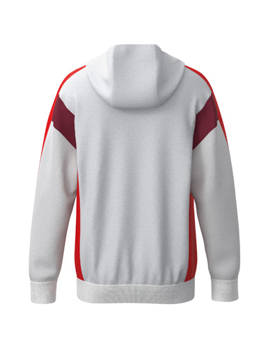 ERIMA CELEBRATE 125 Training Jacket with hood weiß/rot – Rückansicht