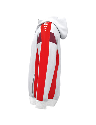 ERIMA CELEBRATE 125 Training Jacket with hood weiß/rot – Seitenansicht