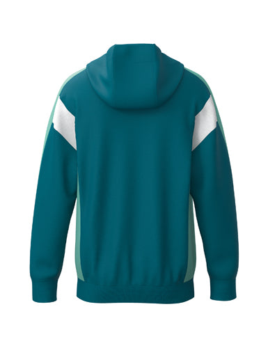 ERIMA CELEBRATE 125 Training Jacket with hood tahitian blue/mint – Rückansicht