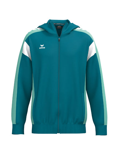 ERIMA CELEBRATE 125 Training Jacket with hood tahitian blue/mint – Vorderansicht