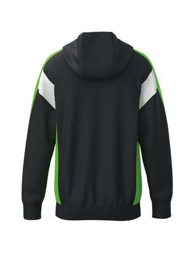 ERIMA CELEBRATE 125 Training Jacket with hood schwarz/green gecko – Rückansicht