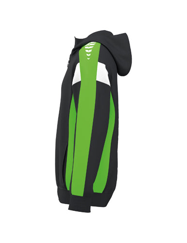 ERIMA CELEBRATE 125 Training Jacket with hood schwarz/green gecko – Seitenansicht