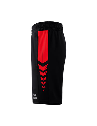 ERIMA Six Wings Worker Shorts schwarz/rot – Seitenansicht