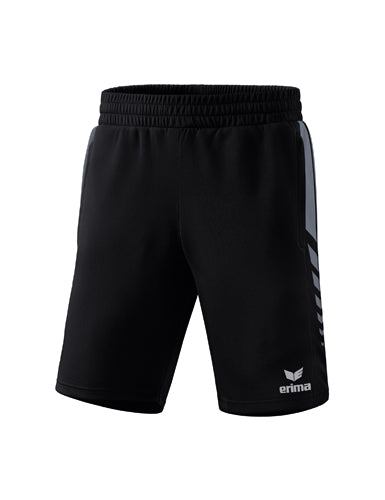 ERIMA Six Wings Worker Shorts schwarz/slate grey – Vorderansicht