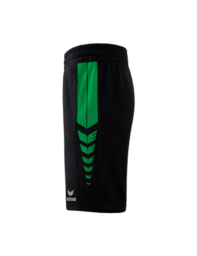 ERIMA Six Wings Worker Shorts schwarz/smaragd – Seitenansicht