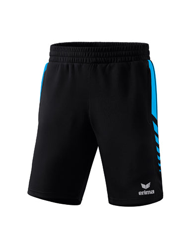 ERIMA Six Wings Worker Shorts schwarz/curacao – Vorderansicht