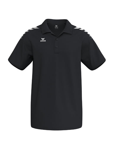 ERIMA CMPT Wings Poloshirt schwarz/weiß – Vorderansicht
