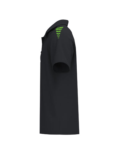 ERIMA CMPT Wings Poloshirt schwarz/green gecko – Seitenansicht